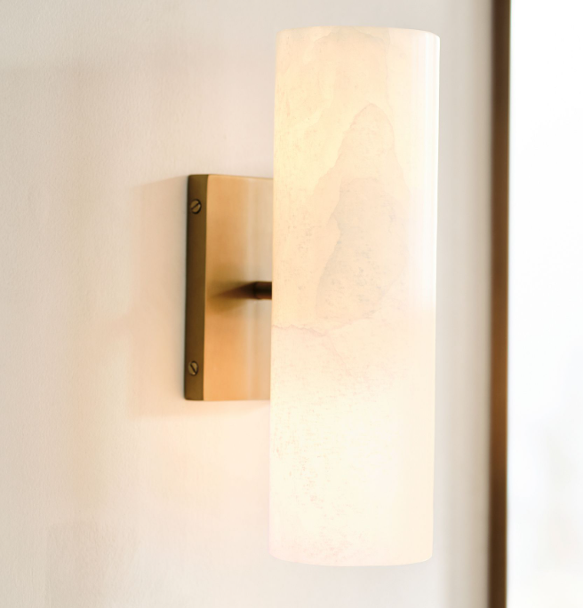 Pottery Barn Frances Brass Tube Sconce