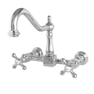 Kingston Brass Heritage Collection Wall Mount Kitchen Faucet in Polished Chrome