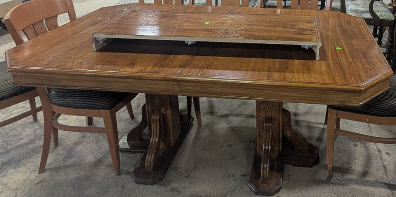 Double Pedestal Dining Table with Insert