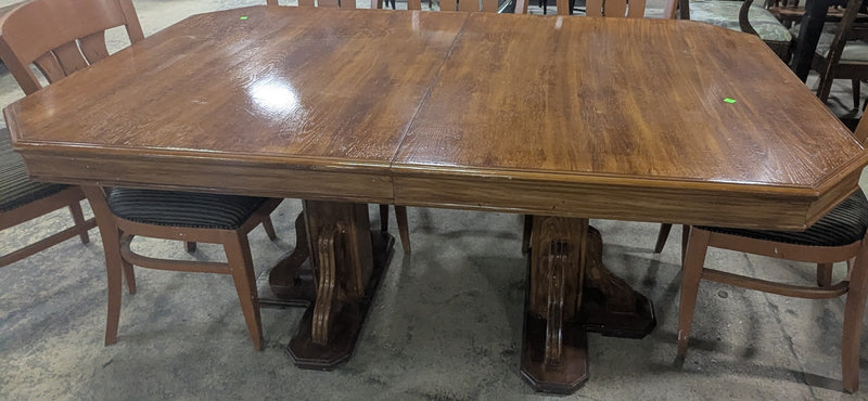 Double Pedestal Dining Table with Insert