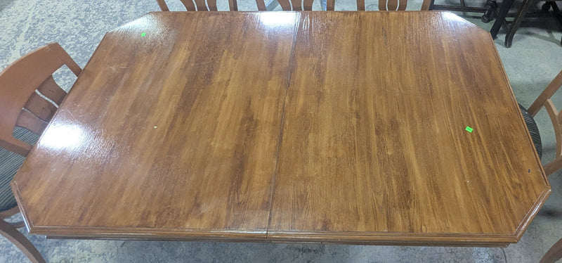 Double Pedestal Dining Table with Insert