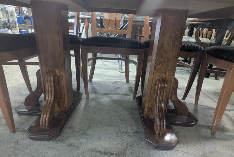 Double Pedestal Dining Table with Insert