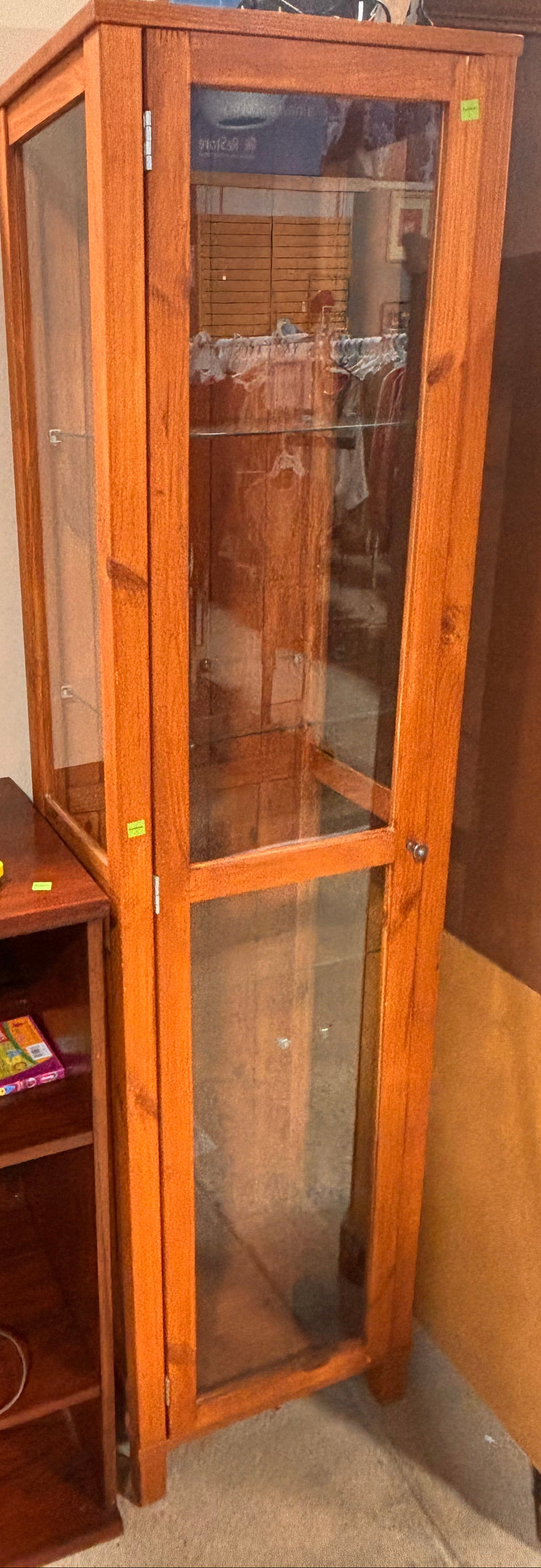 Tall Wood Display Cabinet