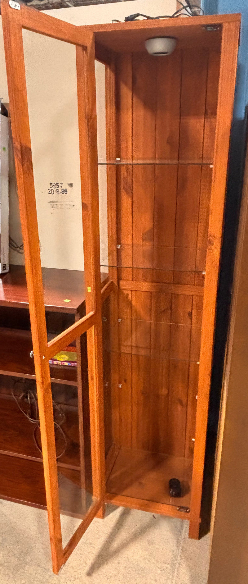 Tall Wood Display Cabinet