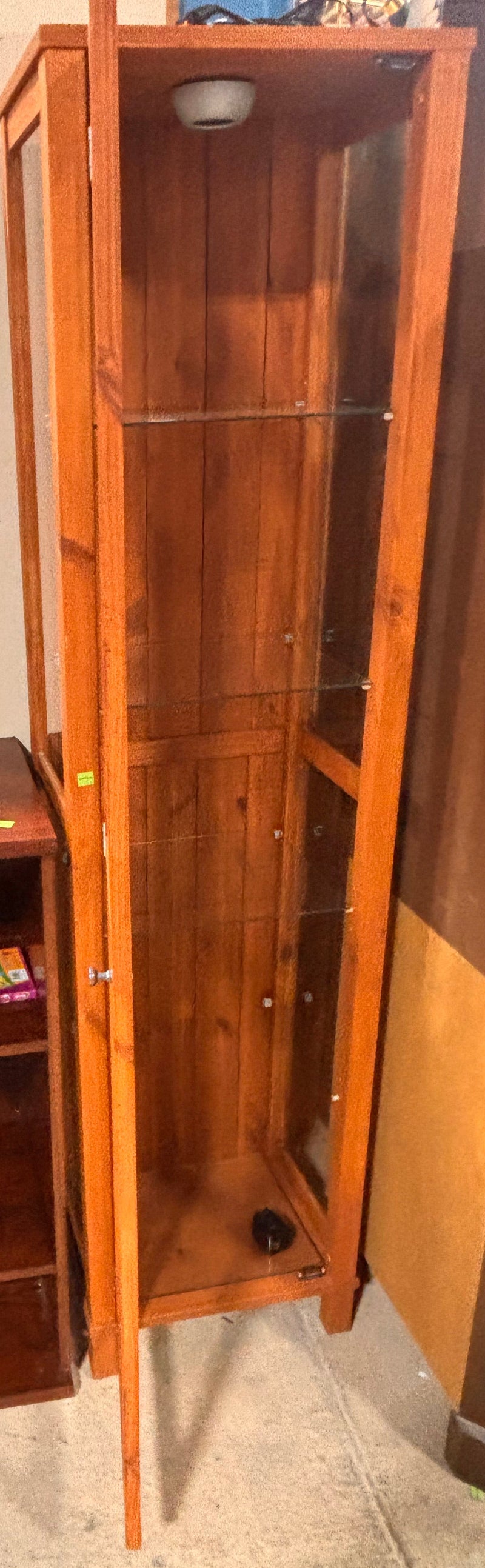 Tall Wood Display Cabinet
