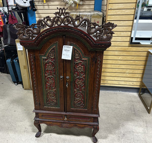 Antique Dragon Armoire Cabinet