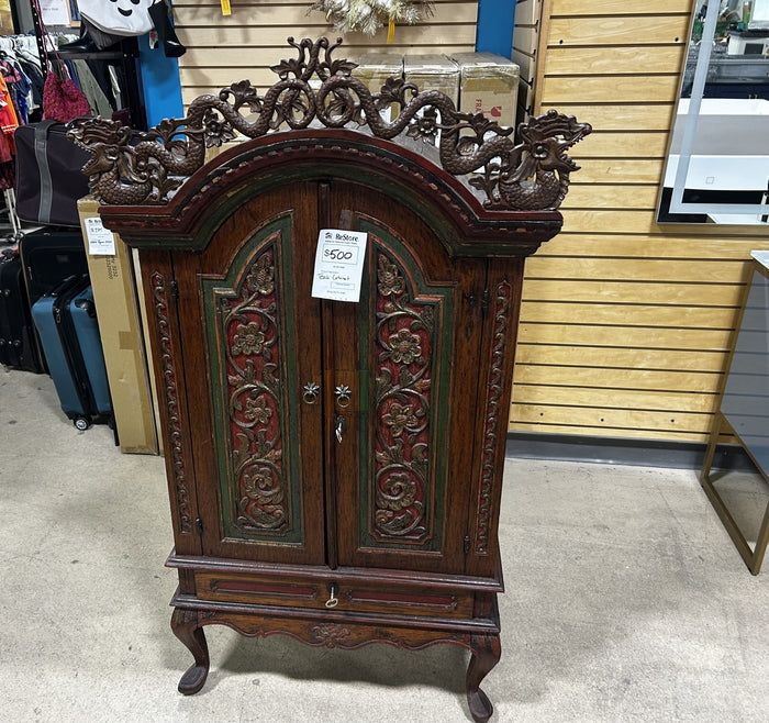 Antique Dragon Armoire Cabinet