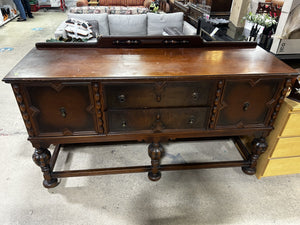 Wooden Sideboard Buffet with Wheels