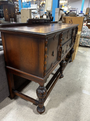 Wooden Sideboard Buffet with Wheels