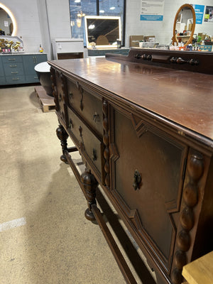 Wooden Sideboard Buffet with Wheels