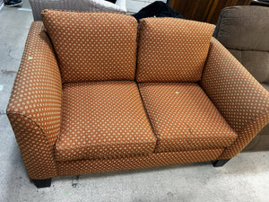 Mid-Century Orange Loveseat