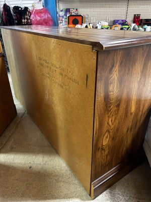 Vintage Nine Drawer Wooden Dresser