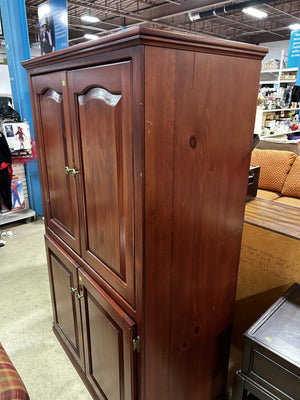 Classic Solid Wood 4-Door Armoire Cabinet