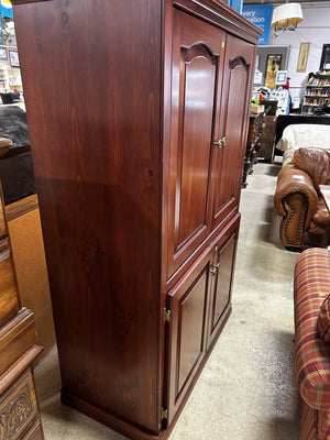 Classic Solid Wood 4-Door Armoire Cabinet