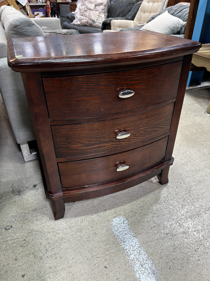 Classic 3-Drawer Wooden Nightstand