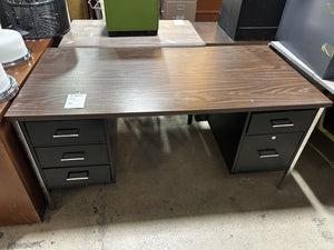 Dark Wood Home Office Desk