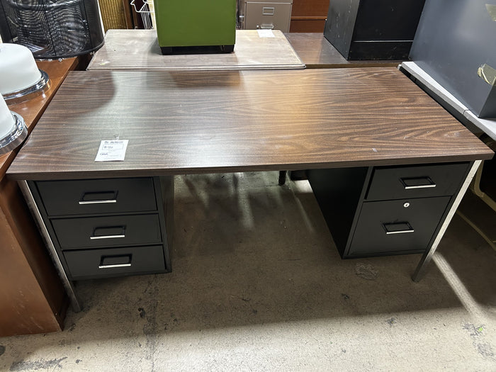Dark Wood Home Office Desk