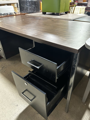 Dark Wood Home Office Desk
