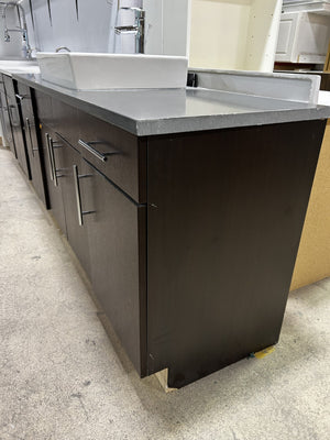 Modern Double-Door Bathroom Vanity with Sink