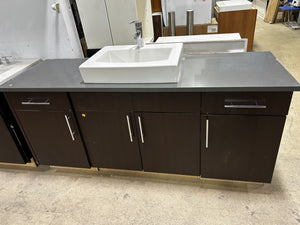 Modern Double-Door Bathroom Vanity with Sink