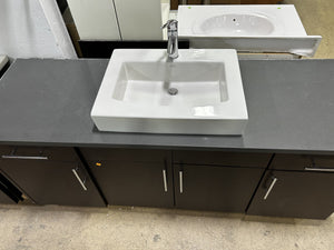 Modern Double-Door Bathroom Vanity with Sink