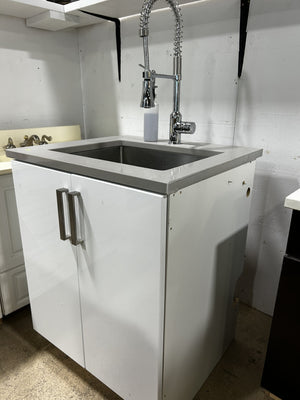 Compact Utility Sink Cabinet with Faucet