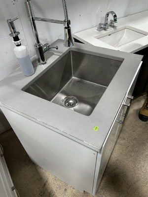 Compact Utility Sink Cabinet with Faucet
