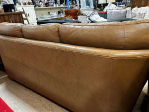 Vintage Tan Leather Sofa