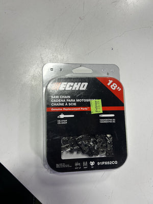 ECHO 91PX 18-inch 3/8 Pitch 0.050 Gauge Chainsaw Chain with 62 Drive Links and Chamfer-Chisel Cutter
