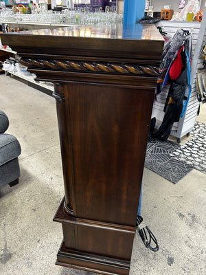 Electric Fireplace with Rich Mahogany Finish