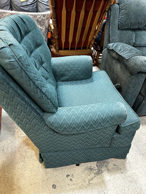 Vintage Green Tufted Armchair