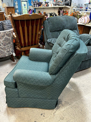 Vintage Green Tufted Armchair