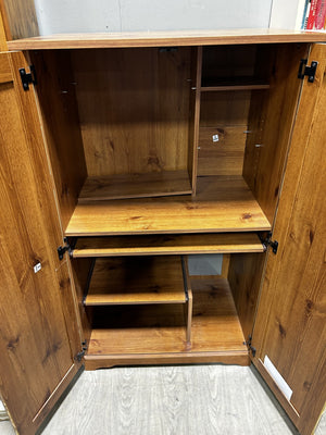Multi-Compartment Wooden Wardrobe