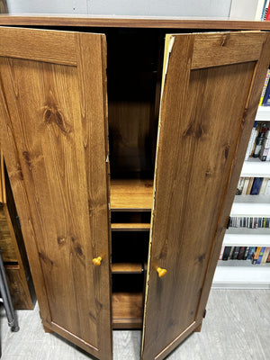 Multi-Compartment Wooden Wardrobe