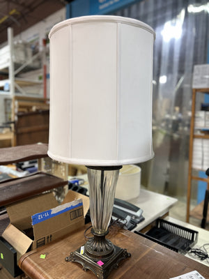 Ornate Glass & Metal Table Lamp