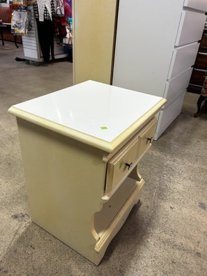 Beige Wooden Nightstand
