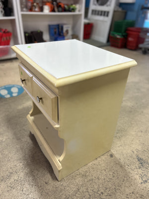 Beige Wooden Nightstand
