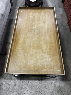 Modern Wood & Chrome Coffee Table