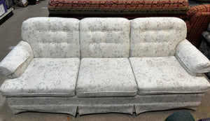 Floral Tufted 3-Seater Sofa
