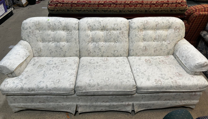 Floral Tufted 3-Seater Sofa