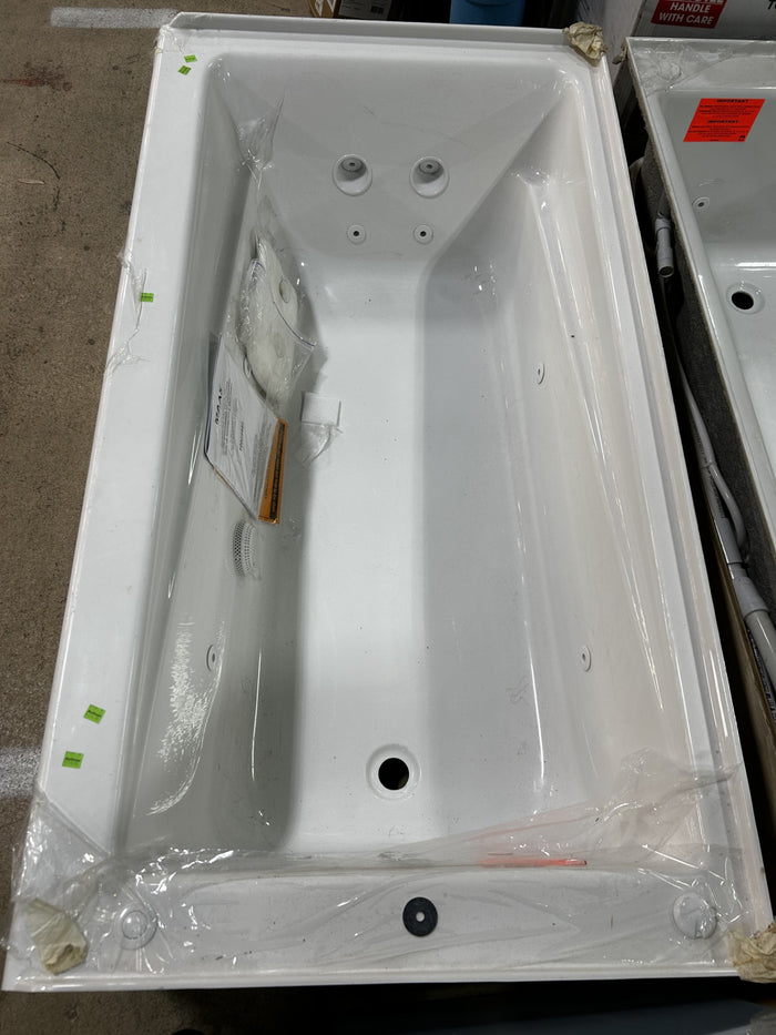 MAAX Whirlpool Rectangular Bathtub - Hydro Massage White Tub
