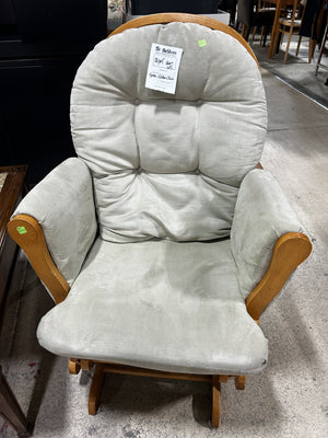 Plush Rocking Chair with Wooden Frame