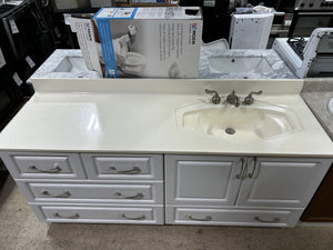 White Double Door Bathroom Vanity