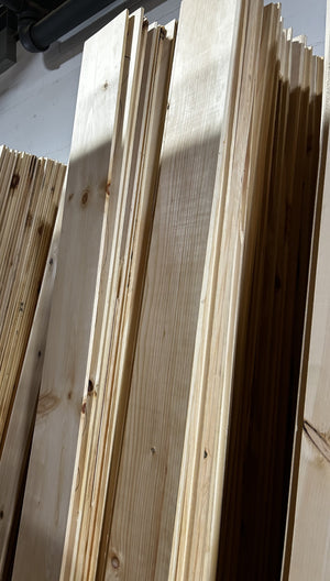 8ft 1x8 Tongue & Groove Pine Lumber – Double Rib
