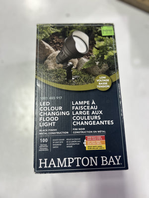 Hampton Bay 17W Millennium Black Outdoor Colour Changing Integrated LED Spot Light