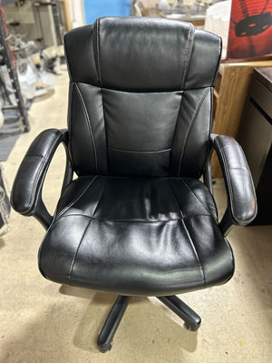 Ergonomic Black Faux Leather Office Chair