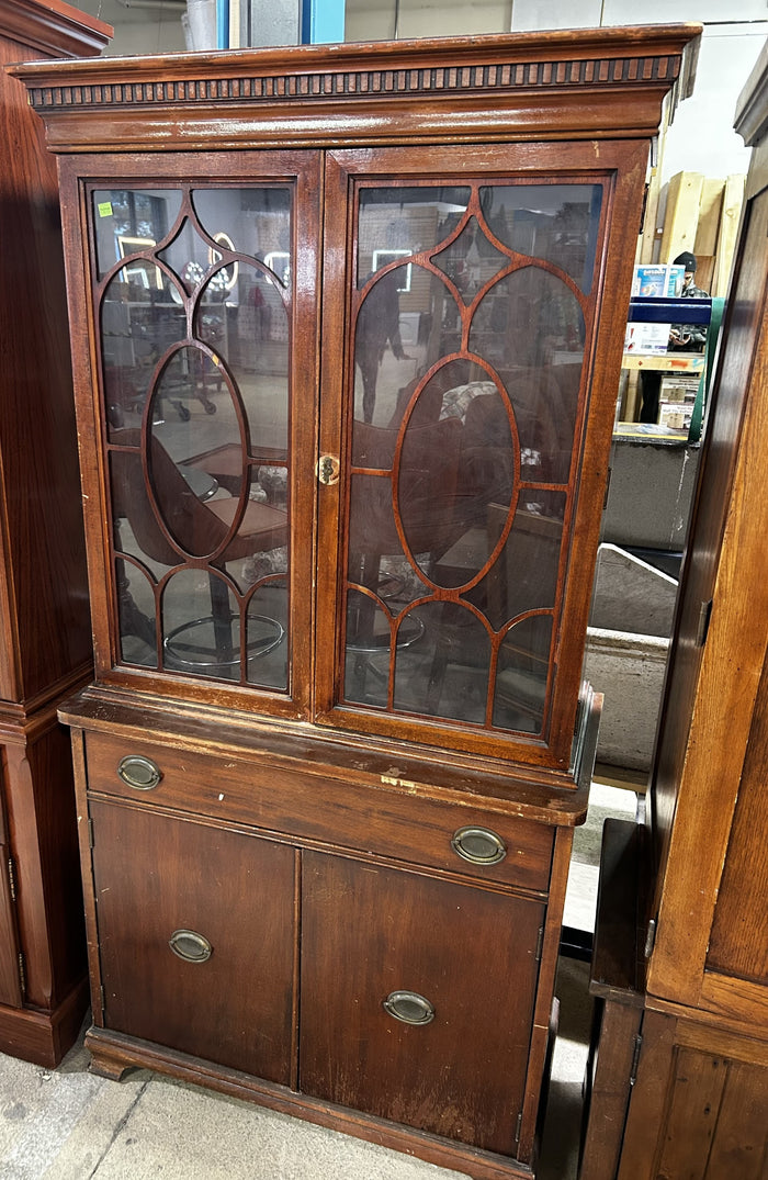 Wooden Display Cabinet with Glass Doors