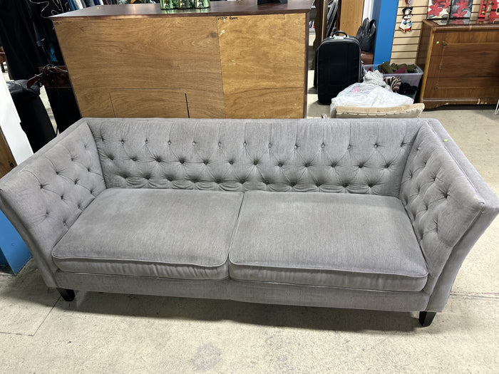 Modern Gray Tufted Sofa
