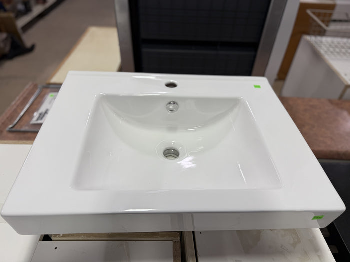 Modern Rectangular Ceramic Bathroom Sink