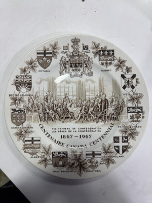 Vintage Canadian Centennial Commemorative Plate